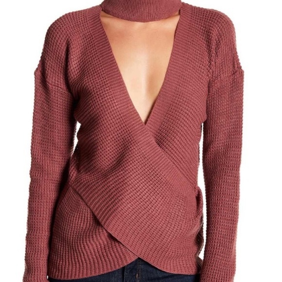 RD Style Sweaters - Choker neck open front sweater medium
